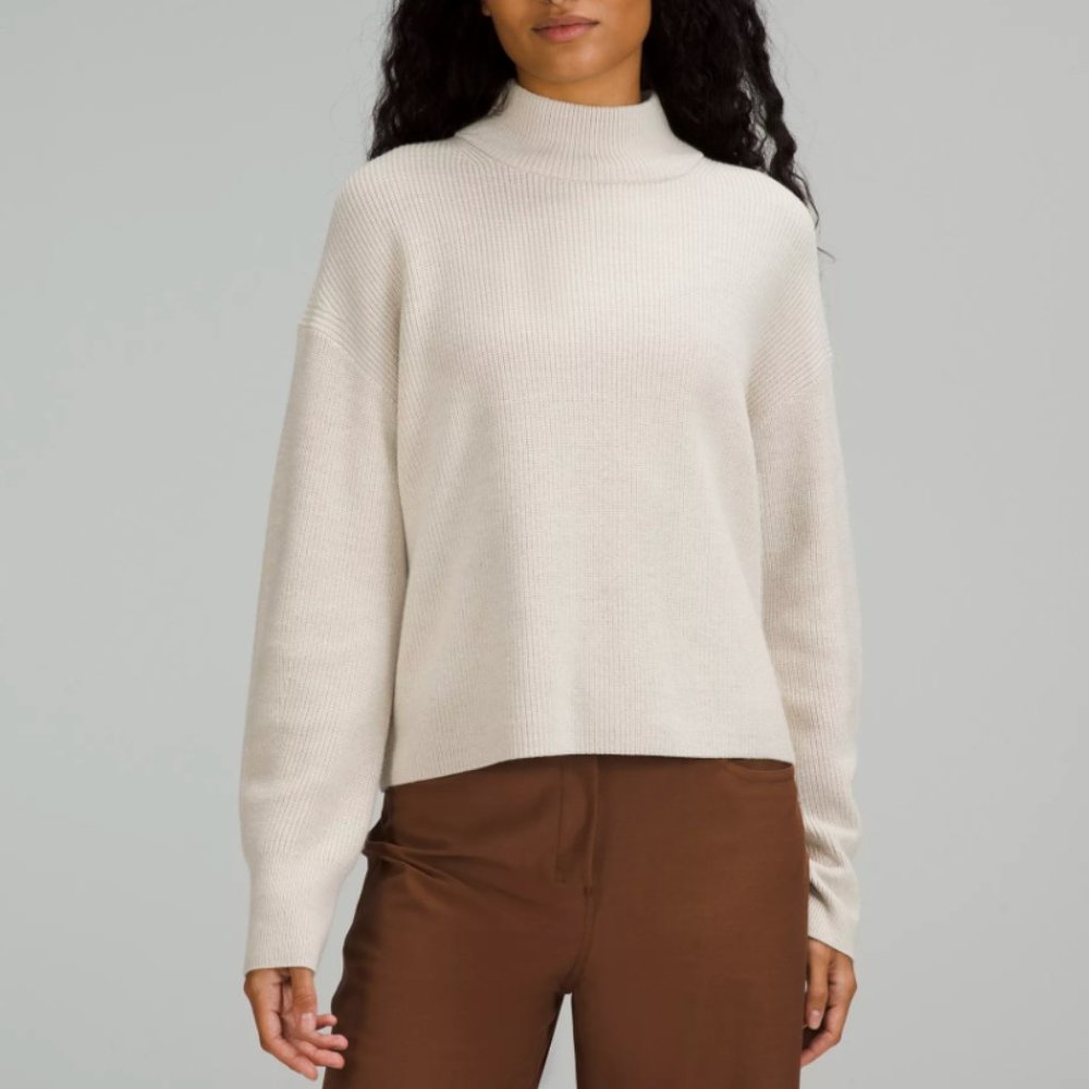 NWT! Lululemon Merino Wool-Blend Ribbed Turtleneck Sweater